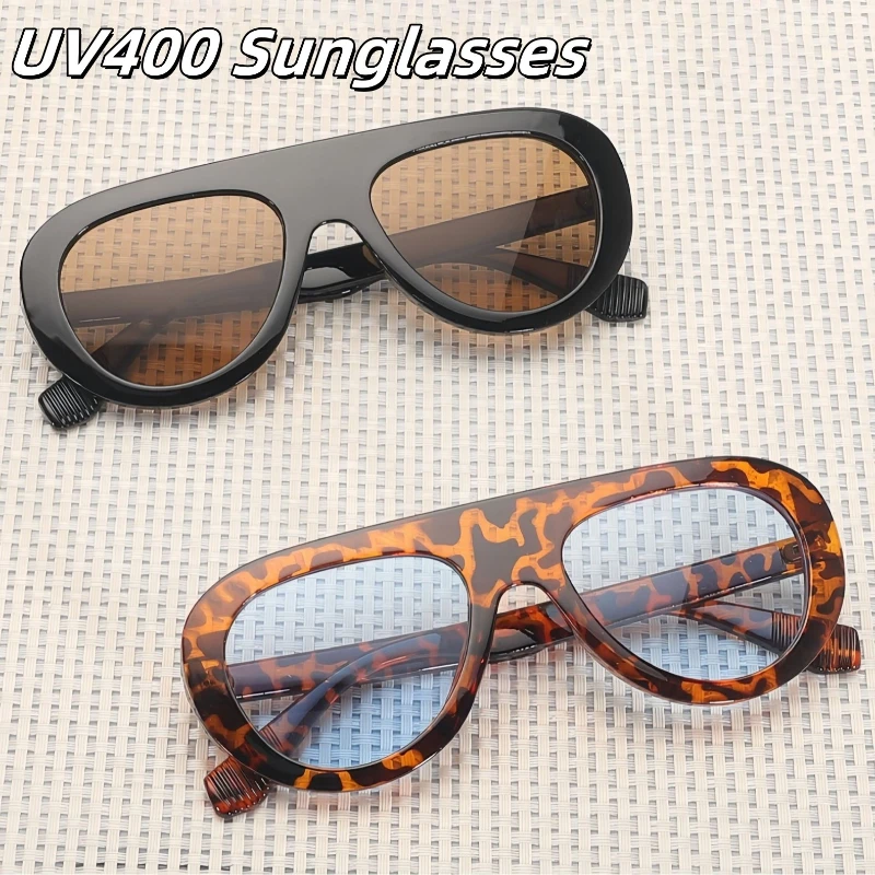 

New Small Frame Single Beam Toad Shaped Sunglasses Women's Fashion Street Photography Trend Versatile Sunglasses UV400