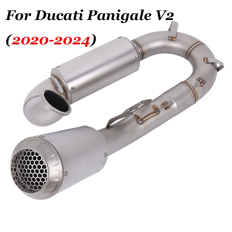 Slip On For Ducati Panigale V2 2019 - 2024 Streetfighter V2 2022 - 2024 Motorcycle Exhaust Escape Moto Muffler Middle Link Pipe