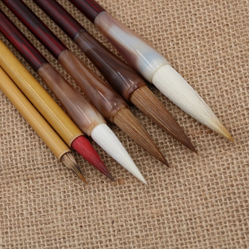 Chinese Calligraphy Brush Set Chinese Landscape Painting Brush Regular Script Calligraphy Brush Copy Scriptures Brush Caligrafia