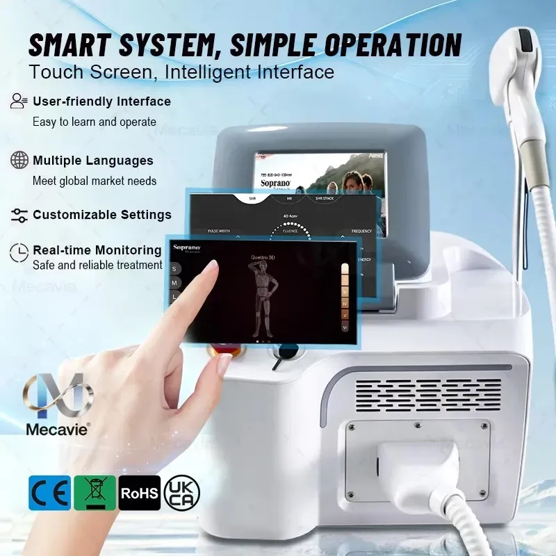 2026 5 Waves Diode Hair Remover 755 808 830 940 1064nm Ice Point Cooling Safe Painless Professional Salon Device