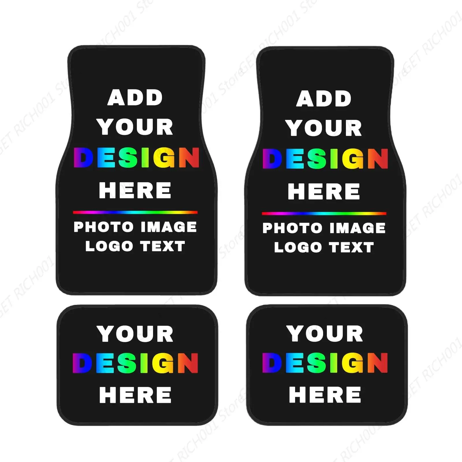 

Alfombrillas Personalizadas Para Coches, 4 Piezas, Personalizadas, Aña Tu Nombre, Foto, Logotipo, Texto, Revestimientos Suelo