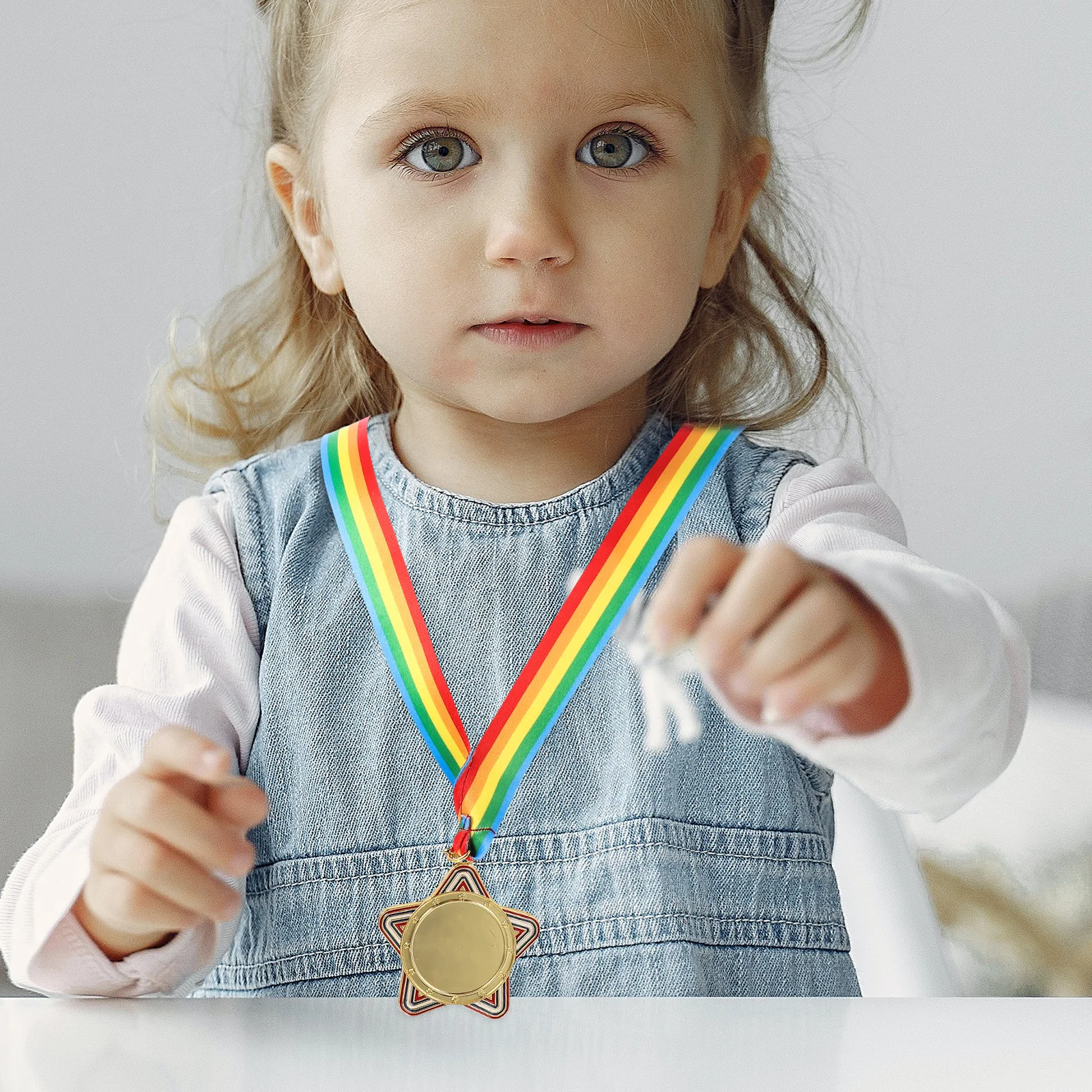 

3 Pcs Kids Medals Golden Retriever Design Award Lanyards for Party Game Prize School Events Sports Gifts Children Medal Kit