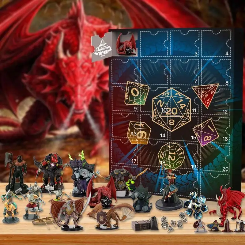 Dungeons and Dragons Advent Calendar 24 Days of Christmas Advent Calendar 2024 Christmas Countdown Calendar Gift for Kids