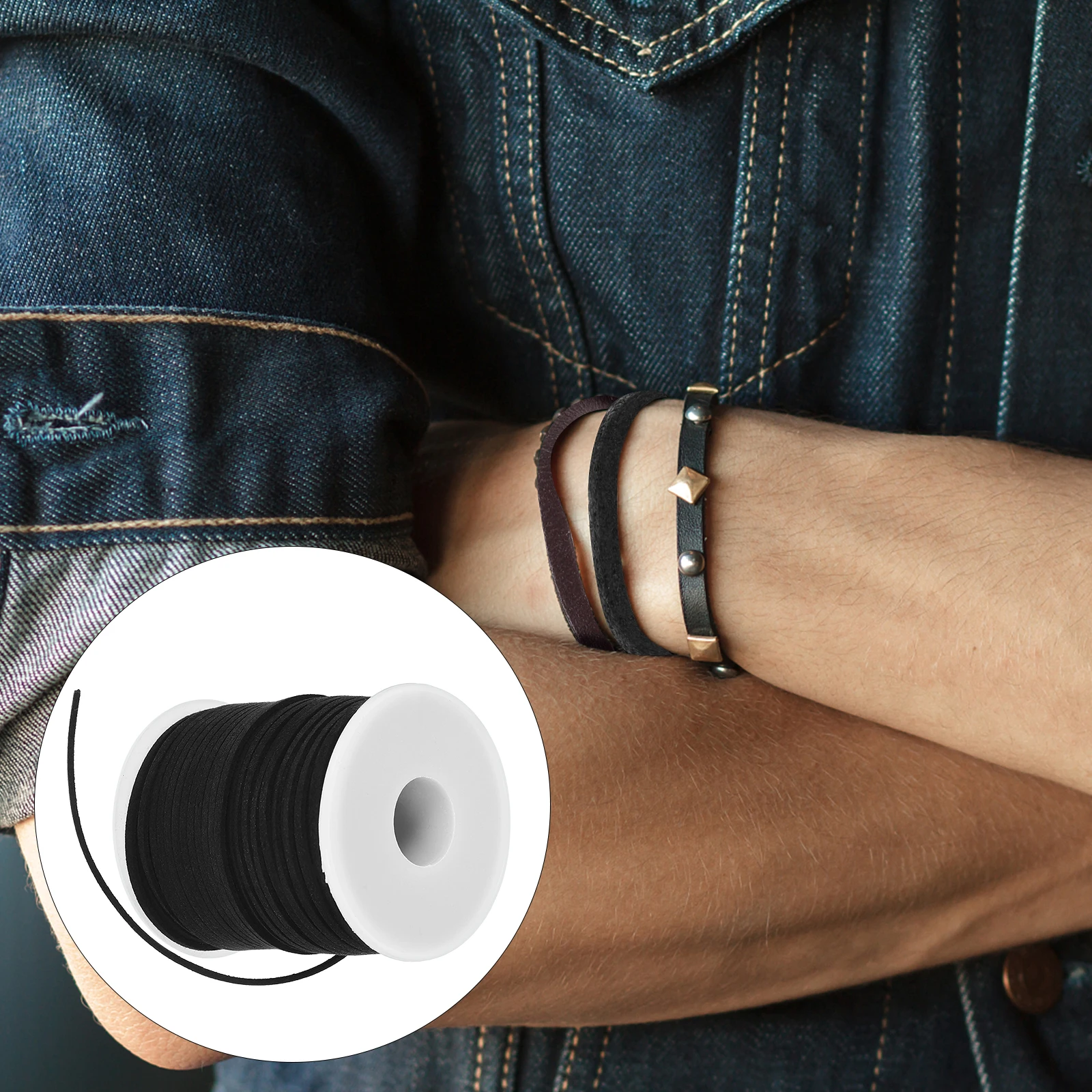 

1 Roll Suede Cord Durable Polyester Handicraft Rope for Wedding Party Gift Bowknot Decoration DIY Wrapping Cord