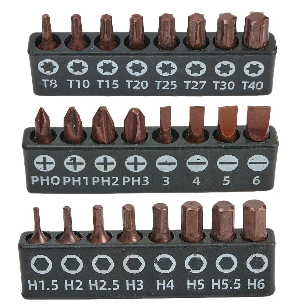 8 Pcs PH/Torx Star Screwdriver Bit Set 25mm Cross Hexagonal With Bit Holder Hex Shand 1/4