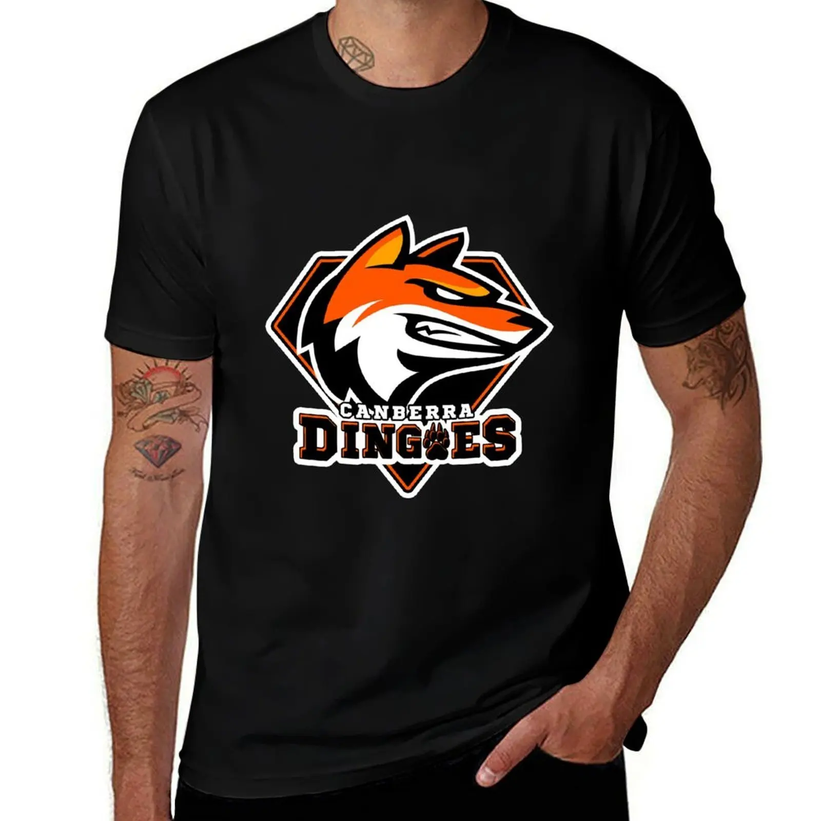 Canberra Dingoes Ice Hockey Team T-Shirt Big Size Short Sleeve Casual Top