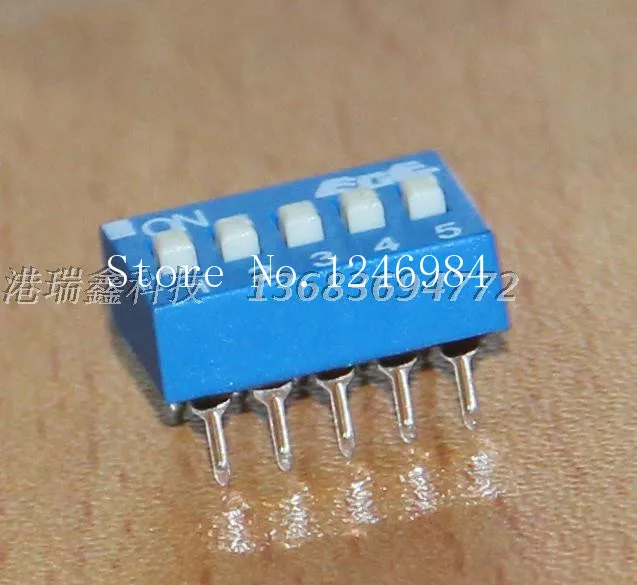 [SA]Electronic switch Taiwan ECE switch DIP switch straight leg 5 DIP switch genuine original--100PCS/LOT