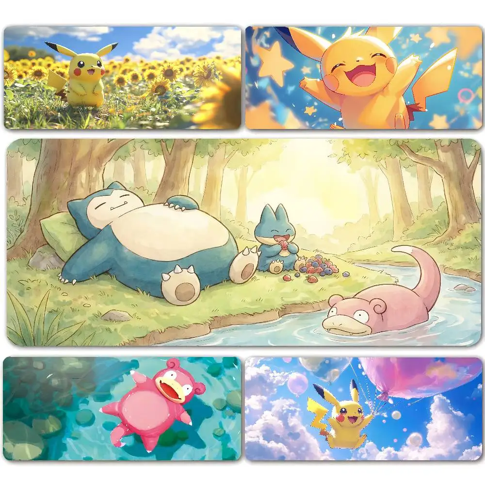 Pokemon Arcanine Gaming Mouse Pad Large Desk Mat 2MM Stitched Edge Non Slip Rubber Base Keyboard Pad Office Laptop Table Decor