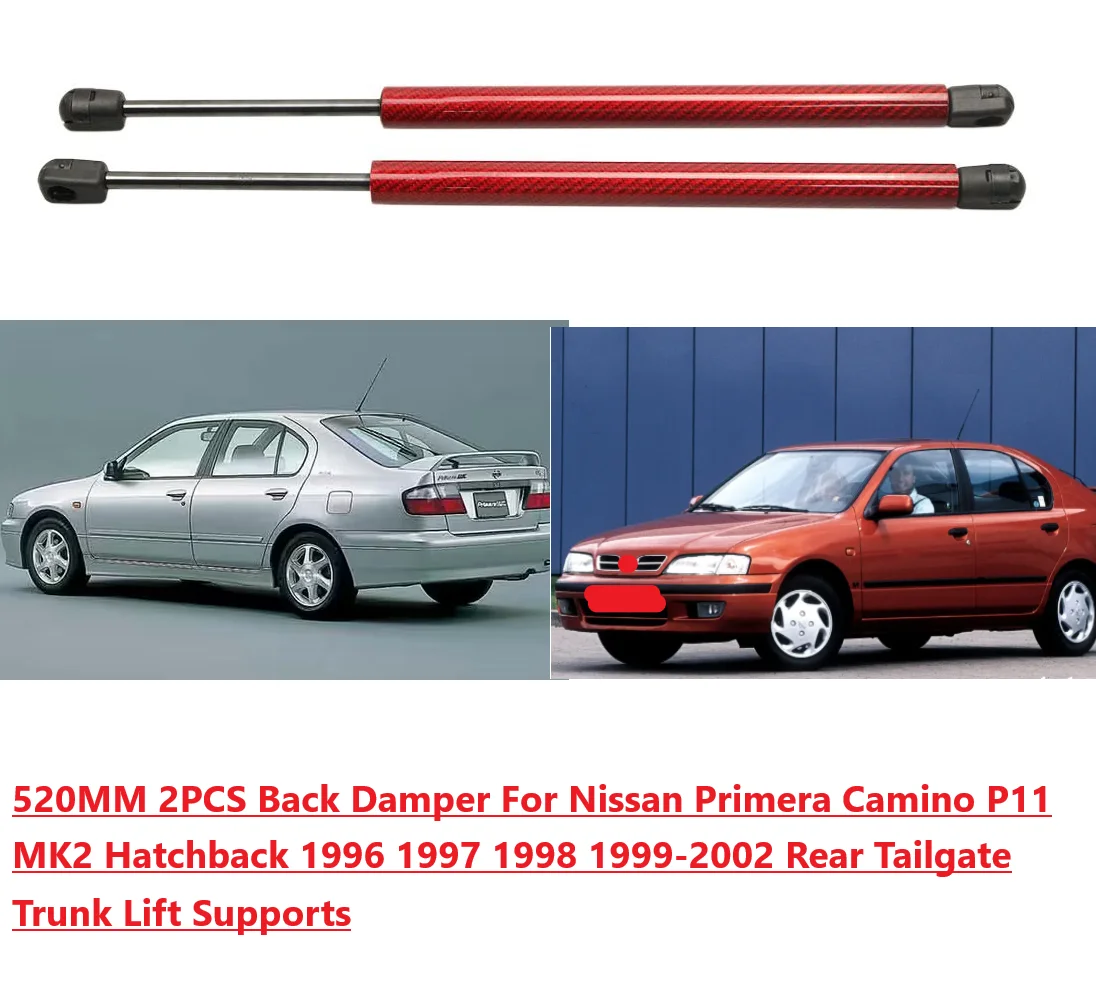 

520MM 2PCS Back Damper For Nissan Primera Camino P11 MK2 Hatchback 1996-2002 Rear Tailgate Trunk Lift Supports Shock Springs Rod
