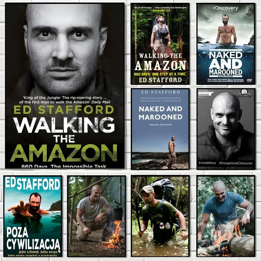 Wilderness Survival Master Ed Stafford Poster Aesthetic Wall Art Canvas Poster Room Decoration Items Bedroom Decor