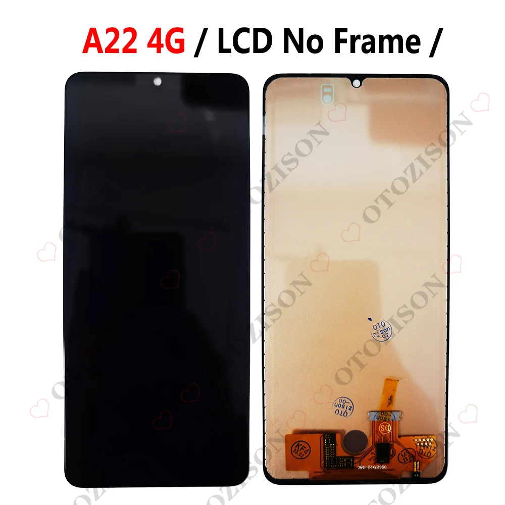 A22 4G A225 Display For Samsung Galaxy A22 5G A226B LCD With Frame A225F A225M Screen Touch Digitizer Assembly A226 Replacement