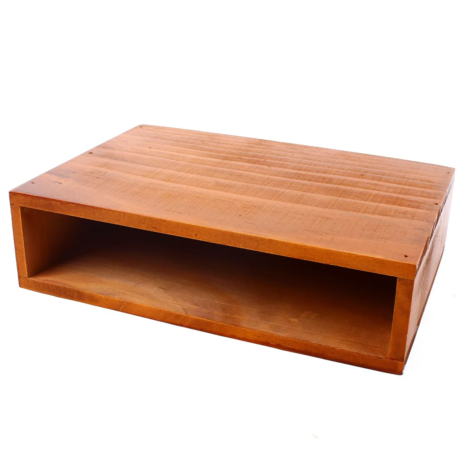 Vintage Wooden Storage Box Drawer Cosmetic Jewelry Organizer Case Single Layer