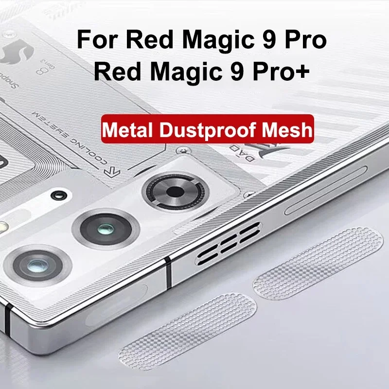 For Red Magic 9 Pro Plus Phone Dustproof Net Stickers RedMagic 9Pro Earpiece Speaker Hole Anti-Dust Metal Mesh Dust Cover 9 Pro+