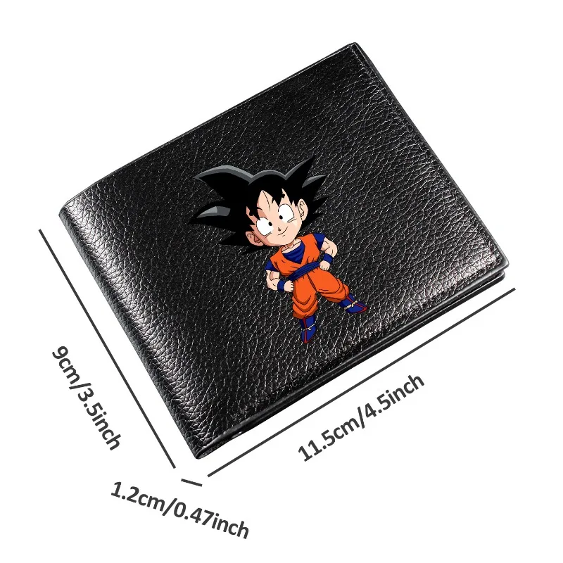 Dragon Ball Z Pu Leather Wallet Anime Goku Card Bag Women Men Short Multi Slot Coin Purses Fashion Folding Busine Birthday Gift