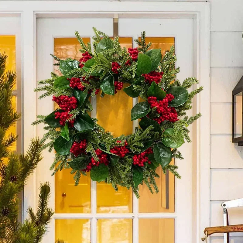 

Christmas Red Fruit Wreath Front Door Decoration Decorative Items Handicrafts