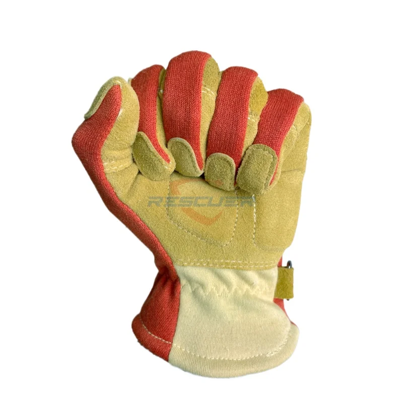 

Fire rescue gloves for firefighters emergency, flame retardant, cowhide