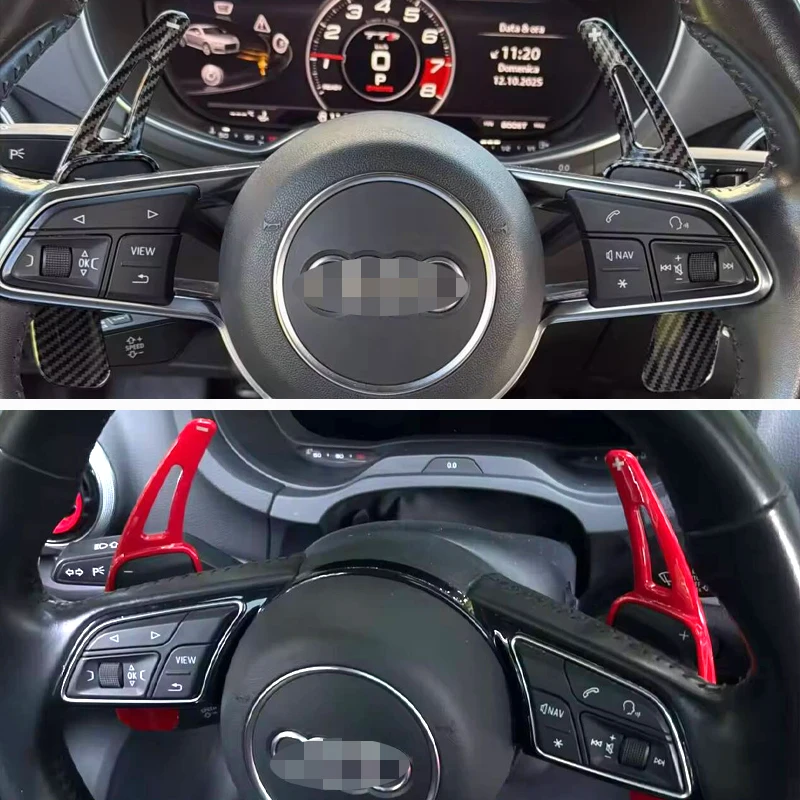 Para Audi A3 S3 A5 S5 2017 A4 B9 Q7 2016-2017 TT TTS palanca de cambios extensión de cambio volante paleta de cambio