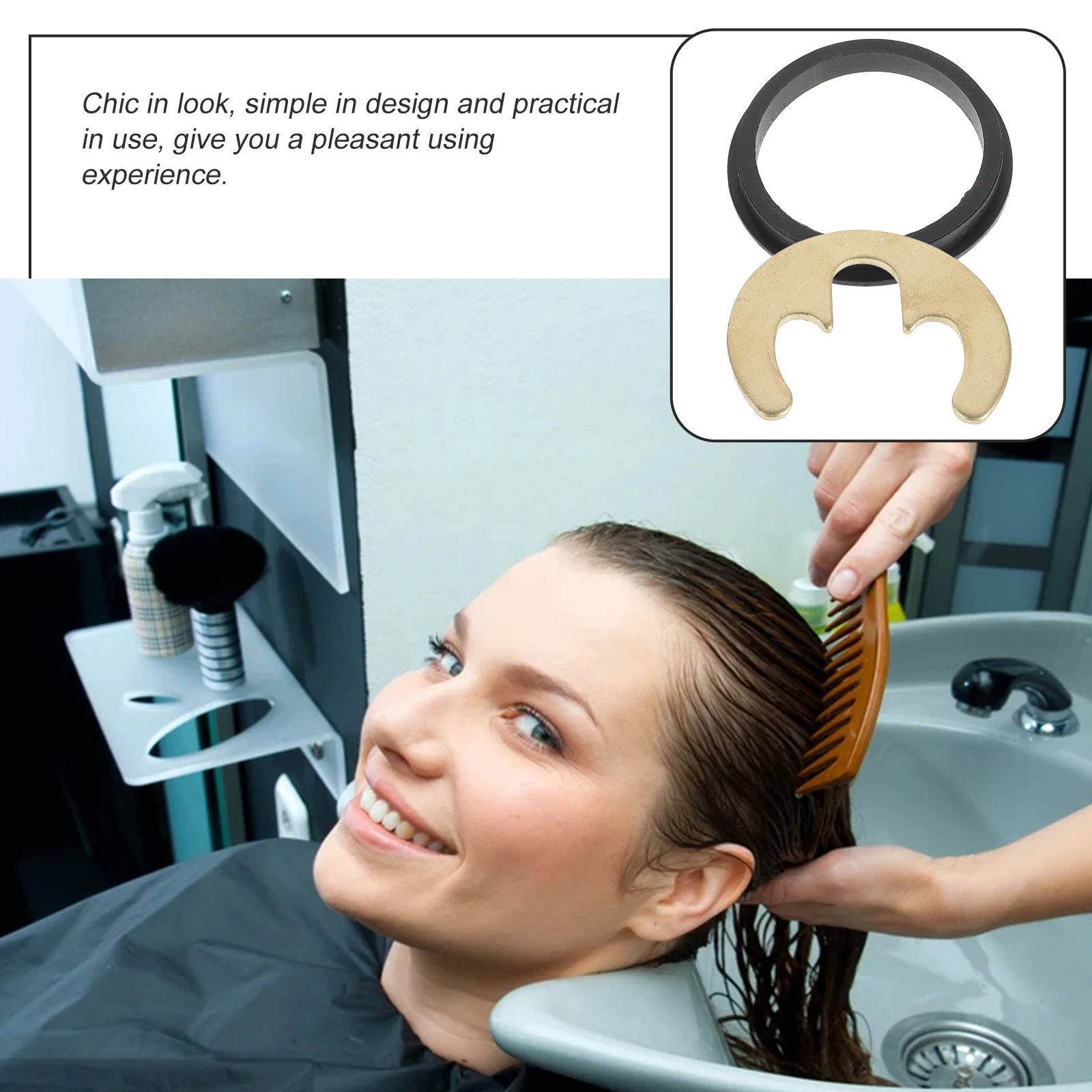 حلقة الاحتفاظ بحلقة إحكام لغسل الشعر، صنبور السرير، مشبك حديد C، حل تثبيت عالي التحمل غير قابل للتشوه للصنبور