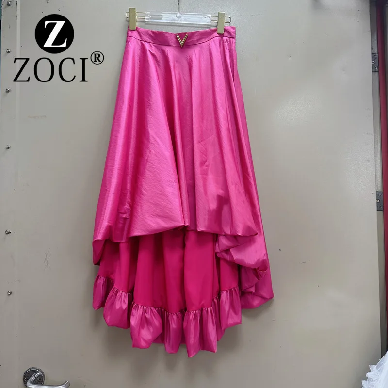 

[zoci] Irregular Fluffy Bubble Stylish Half Skirt, High Waist to Cover Hips, Navy Blue Swing Skirt A3#8723