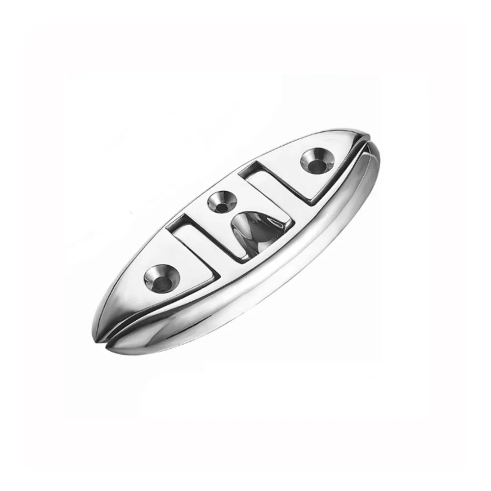 

Foldable 316 Stainless Steel Cleat for Yacht Boat Docks Lifting Cable Bolt Precision Cast Mirror Polished Finish