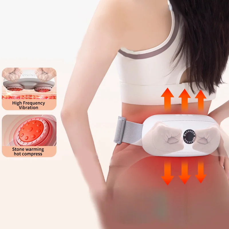 Multifunctional Portable Menstrual Pad Warm Palace Waist Period Cramp Massager Menstrual Lumbago ​Relieving With Heat Vibration