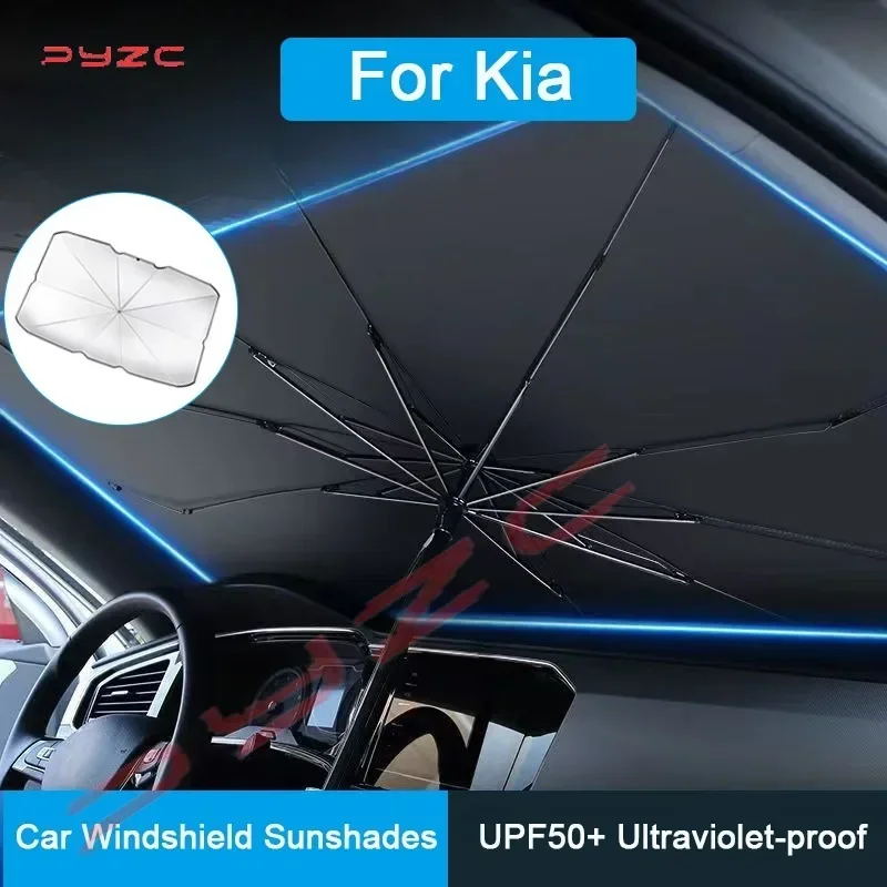 For KIA Rio 3 K2 K3 K4 K5 Sportege Picanto Optima Soul Ceed Sorento Forte Car Windshield Sunshades Front Shading Umbrella