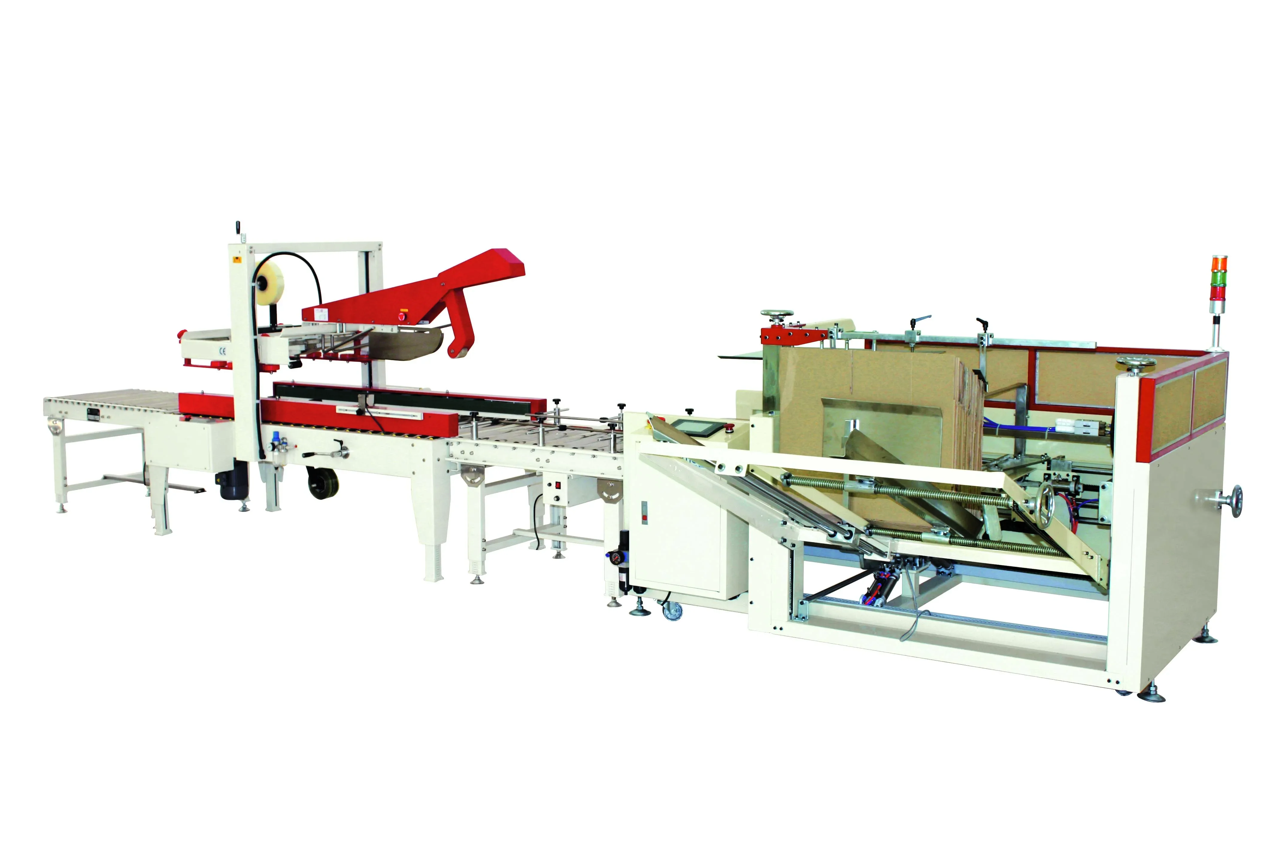 APL-CS07 case packer  carton packing production  line Auto. Case Erector Automatic Flaps Fold Carton Sealer