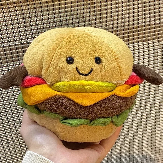 Adorno de pizza con forma de hamburguesa, regalo, etiqueta Jca, decoración completa para sala de estar, accesorios para el hogar, decoración de oficina, decoración kawaii para escritorio