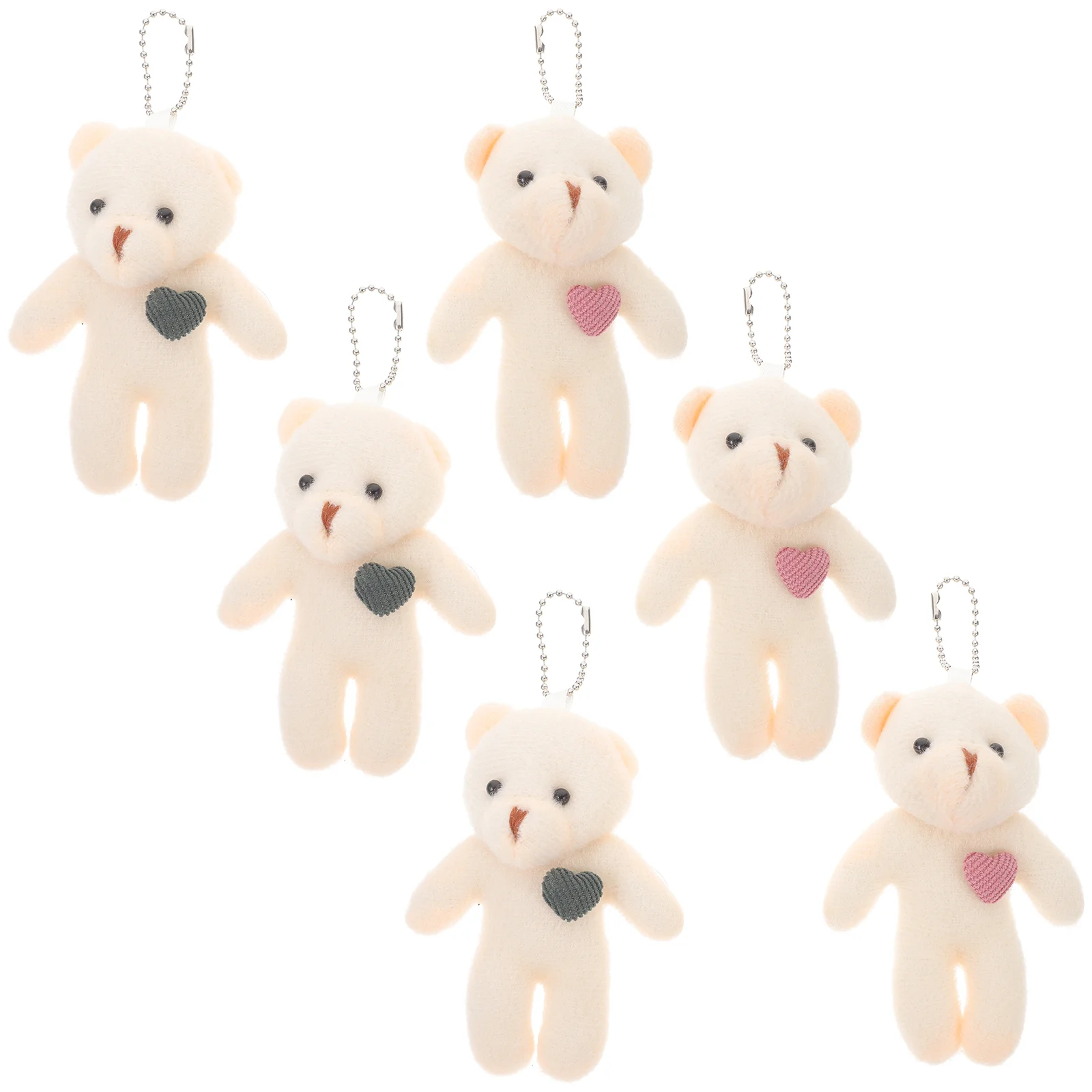 Plush Bear Keychain Purse Backpack Handbag Charms Stuffed Keyring Cute Chains Decorative Pendant Hanging Pendants Cartoon