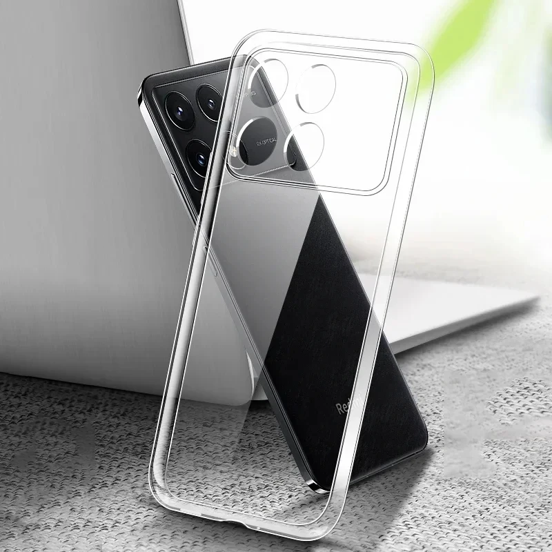 Ultradünne, klare TPU-Telefonhülle für Xiaomi Redmi Note 13 Pro 4G K70E Poco X6 Pro 5G, transparente, stoßfeste Silikonhülle