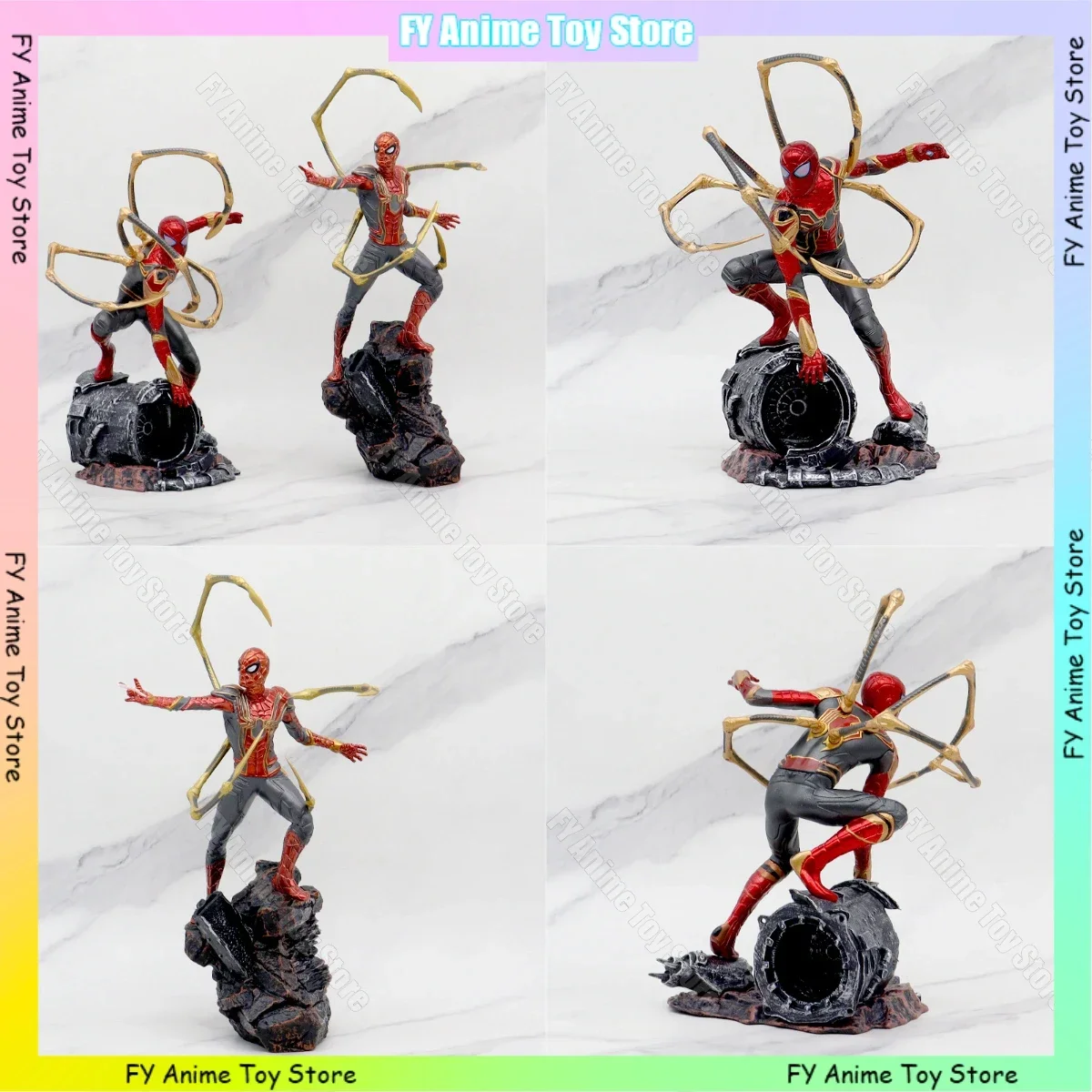 Spider Man No Way Home Avengers Endgame Iron Spider ตัวเลขฟิล์มอนุพันธ์ Limited Edition ของแท้รุ่นเดสก์ท็อปเครื่องประดับของขวัญ