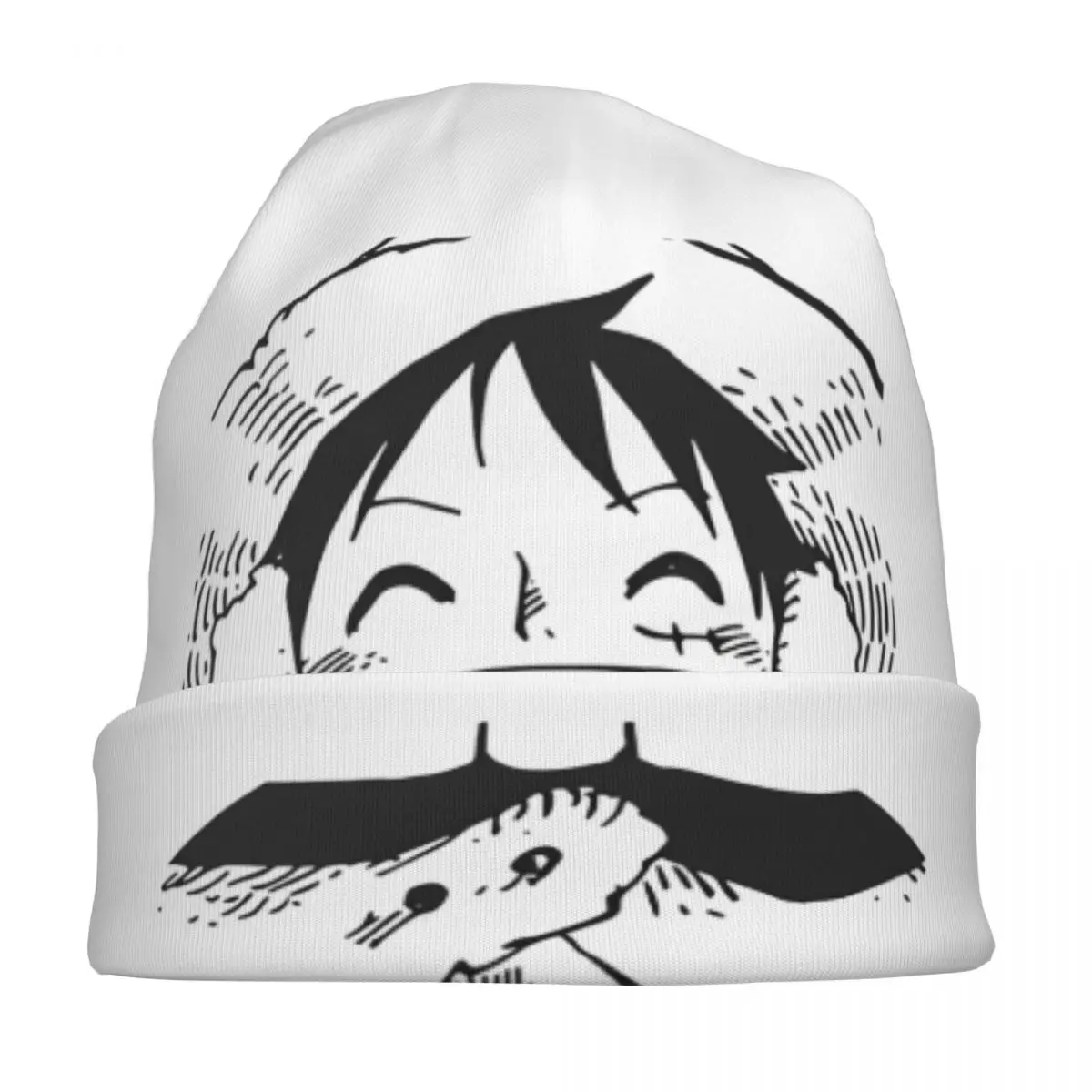 One Piece Anime Luffy Bonnet Hats Cool Outdoor Skullies Beanies Hat Men's Women's Warm Multifunction Cap