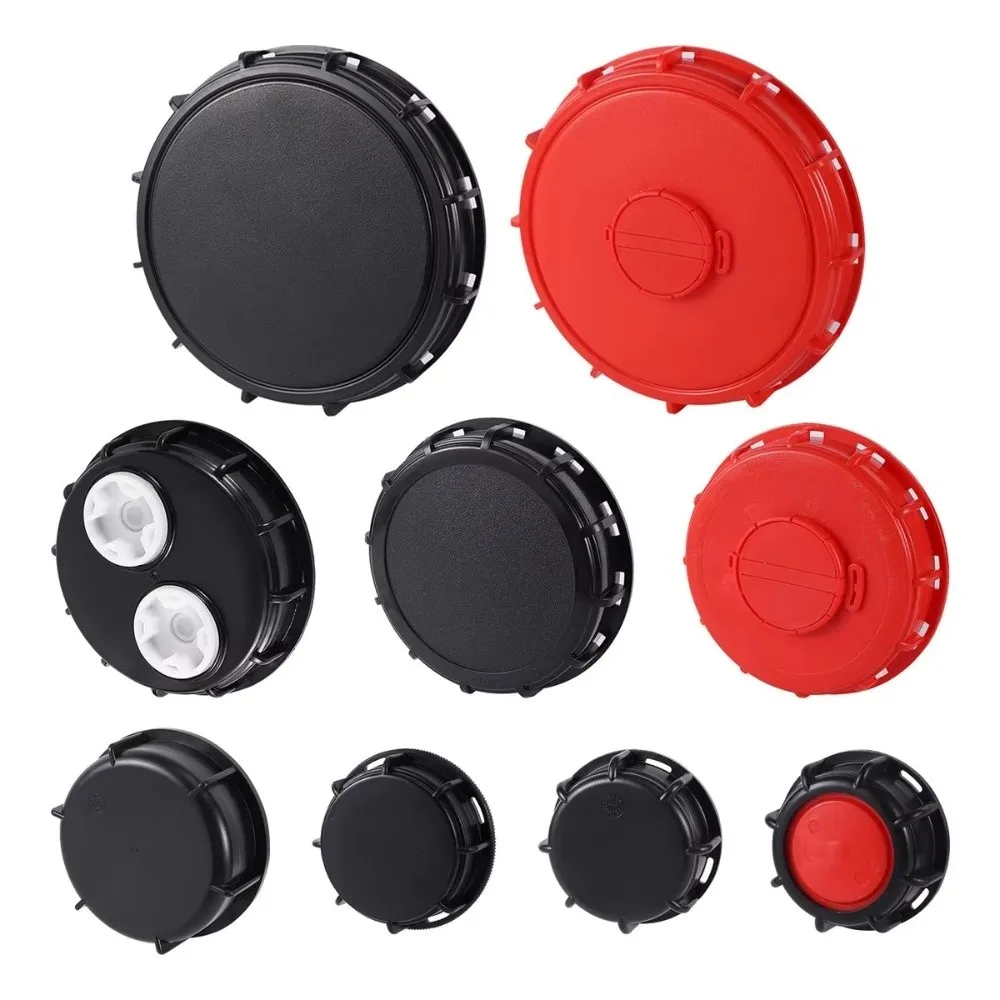 Plastic IBC Tote Cap Vented Cap Sealing Cap IBC Tank Cover Dual-Port Industrial Container Parts Chemical Drum Cap