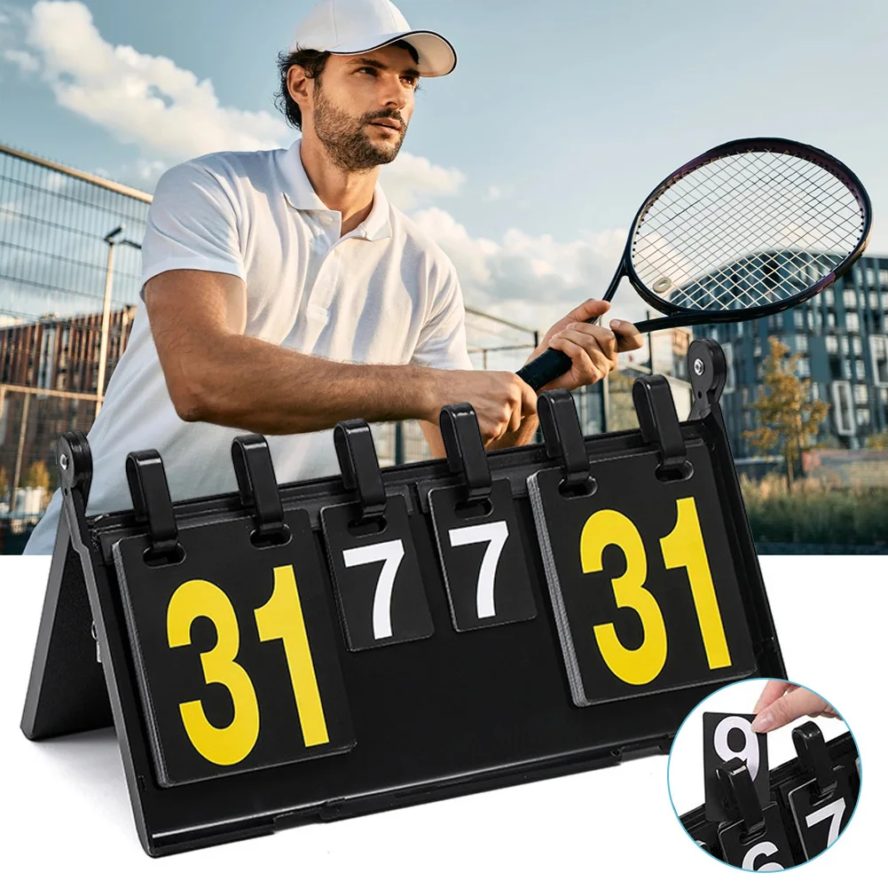 

Flip Scorekeeper,Portable Scoreboard Baskeball Tennis Volleyball Scoreboard For Baskeball Multi-functional Sports Scoreboard