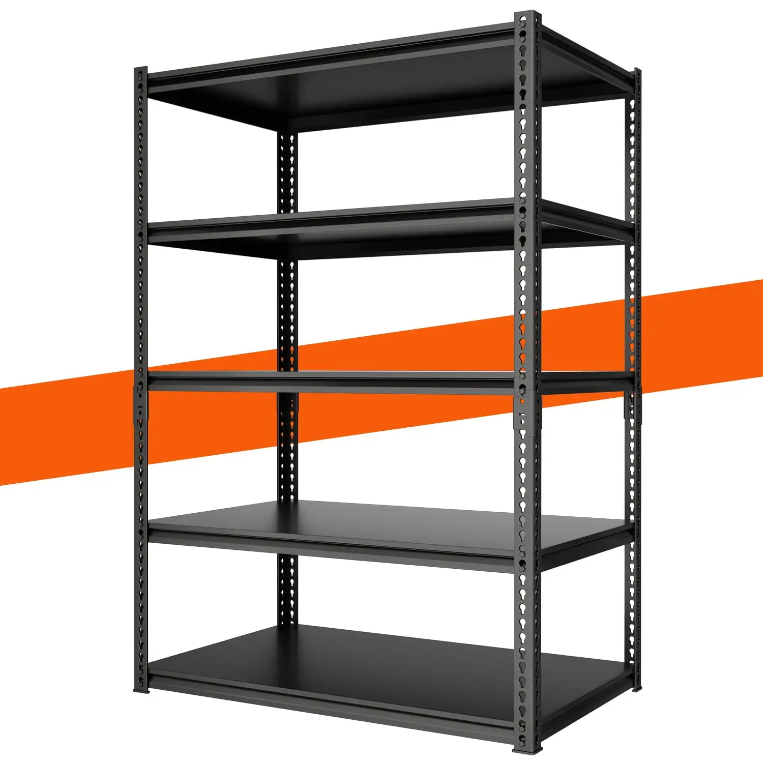 5 Tier Storage Shelf 1100 LBS Capacity, Adjustable Heavy Duty Storage Rack Metal Garage Shelving for Warehouse Basement