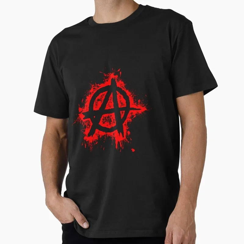rote Spritzer No Gods No Masters Anarchist Anarchy Activist Punk Gift T Shirt Short sleeve Graphic Clothes All Size Tops S-6XL