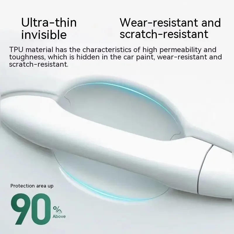 Car Door Handle Protective Sticker Wear Resistant Scratch Resistant Transparent Protective Strip TPU Door Bowl Protective Stick