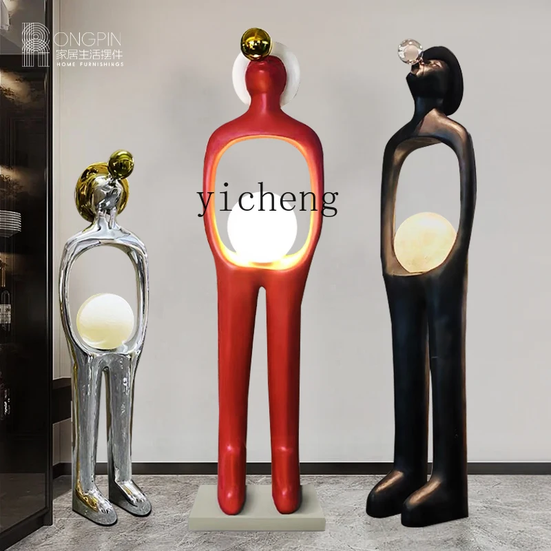 

ZYA Modern Abstract Figure Sculpture Ornament Living Room Entrance TV Cabinet Soft Decoration Artwork