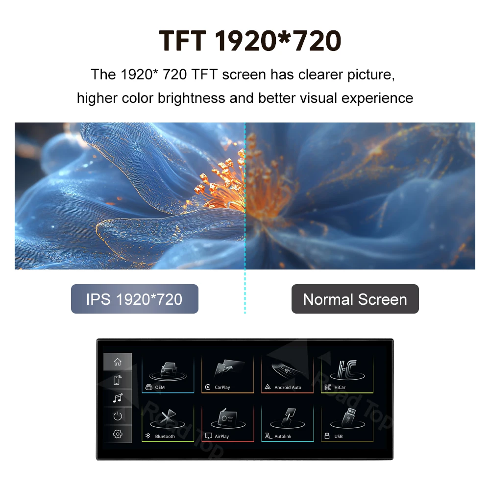 Tela multimídia do carro superior da estrada para audi q5 2018-2019 12.3 ''tela linux com funções sem fio carplay android auto airplay