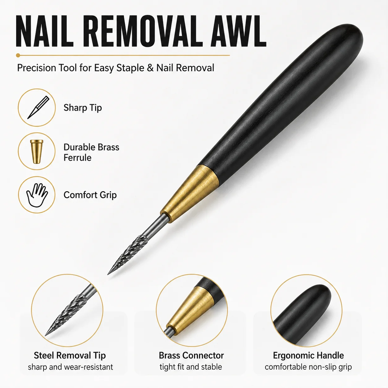 Alpha Badminton Stringing Machine Nail  Removal Awl Threading Tube Cone Accessory Protective Tool for Badminton Stringing Cone