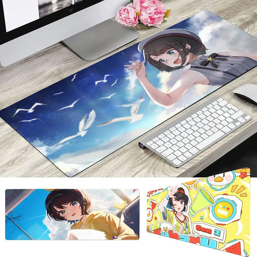Oozora Subaru Anime Hololive Mousepad Non-slip Suitable For Office Computers Laptops E-sports Game Desk Mats XXL Keyboard
