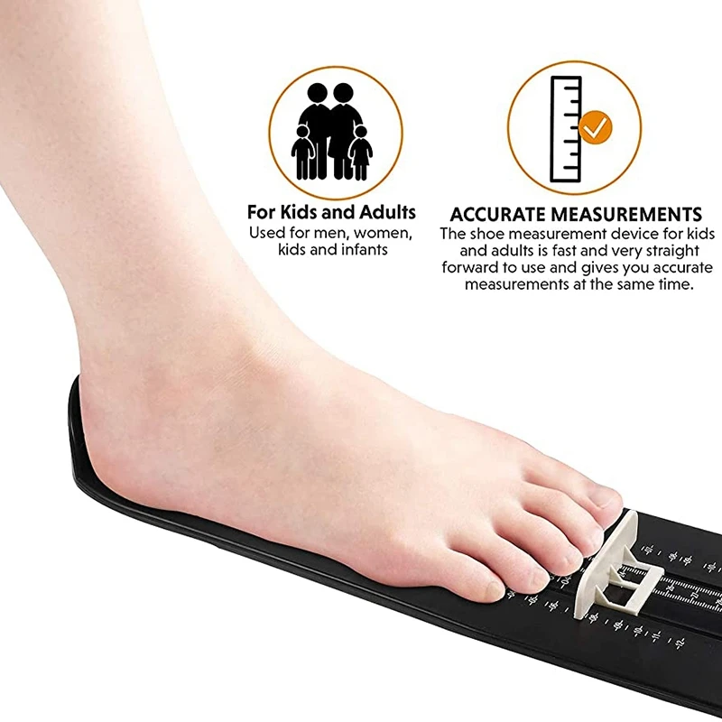 Professional Foot Measurement Device, US Standard Shoe Sizer, Shoe Measuring Device Ruler Sizer For Kids And Adults