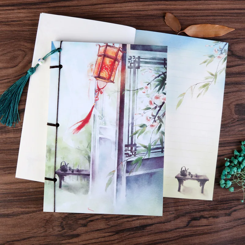 20.8x14cm Vintage White Color Blank Paper Notebook Diary Planner Chinese Style Notepad for Calligraphy Stationery Friend Gift