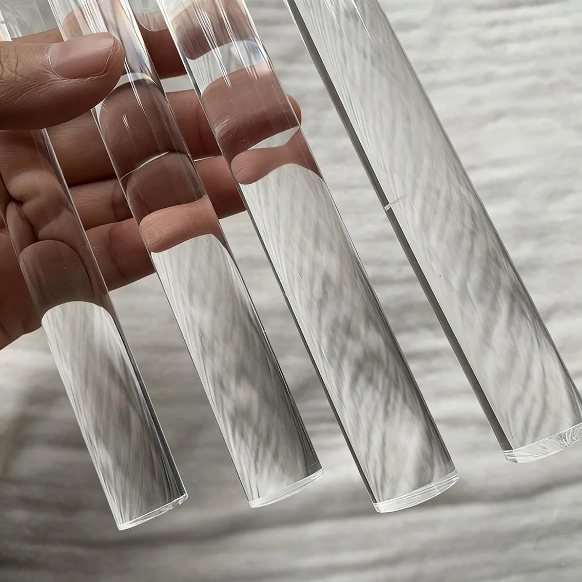 ضوء Duide قضيب قطر 2/3/4/5/6/8/10/12/15/18/20/22/25/30/35/40/45/50/60 مللي متر PMMA شفاف الصلبة شريط مستدير طول 200-500 مللي متر #3