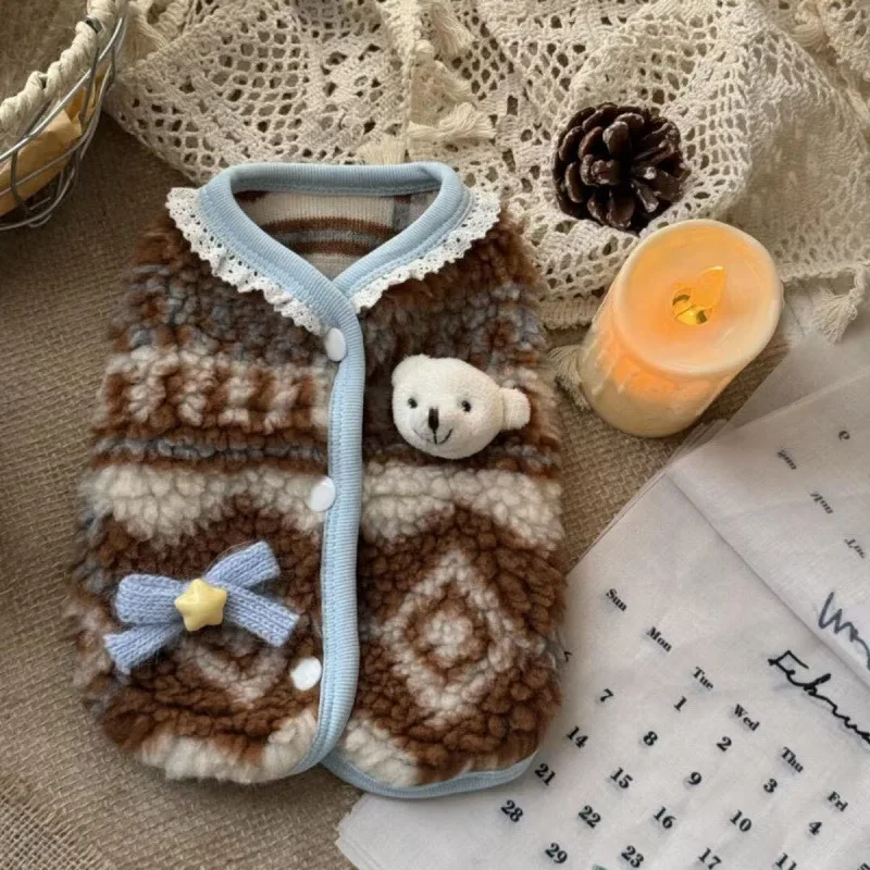 

Puppy Winter Clothes 2025 Fleece Coats for Dogs Soft Plush Luxury Dog Jacket Dachshund Chihuahua Clothing Thick Warm Pet Outfit