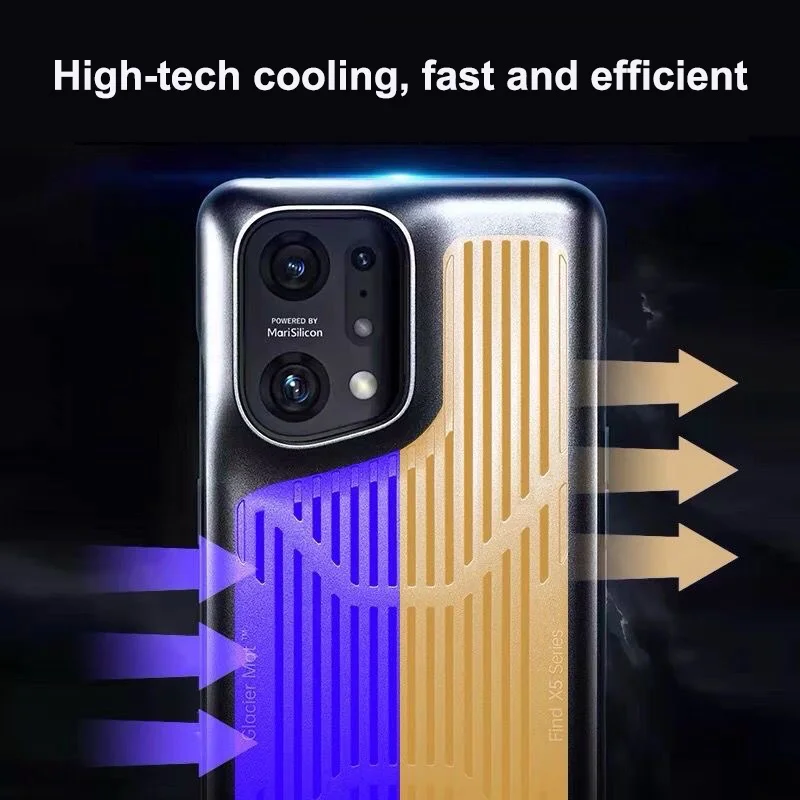 Imagem -04 - Oficial Case de Dissipação de Calor para Oppo Encontrar x5 Pro Case Findx5 Pro Gaming Cooler Capa Original para Oppo Encontrar x5 Refrigeração Case