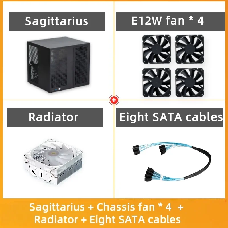 

8-bay NAS case ATX power supply MATX motherboard full-height pcie home storage Computer Components Cases and Towers