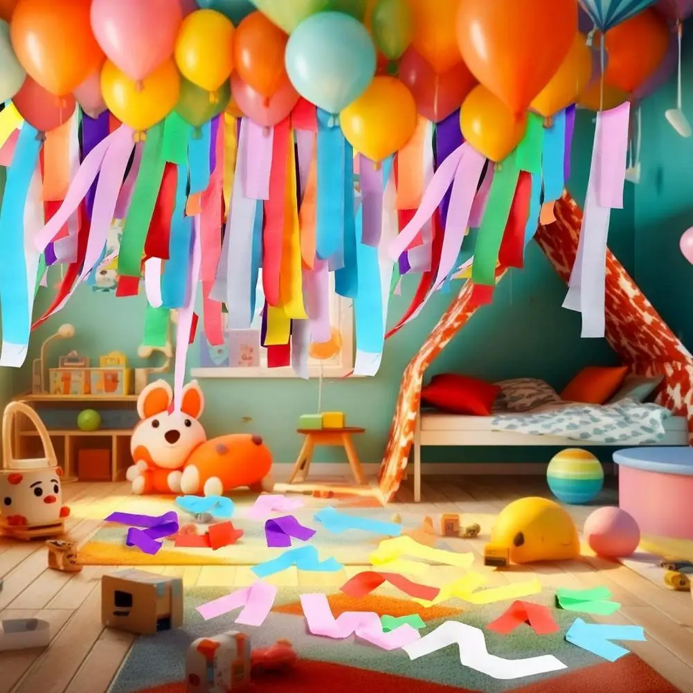 6 Stück Pastell-Krepppapier-Streamer-Rollen, bunte Regenbogenbänder für Geburtstag, Hochzeit, Party, Hintergrund, DIY-Basteldekoration – Detail 7