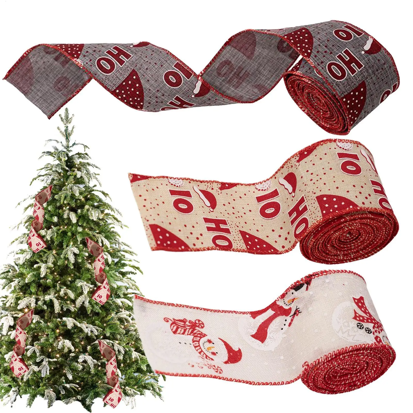 

Christmas Ribbon For Crafts 3 Rolls Glitter Dot Holiday Craft Ribbon For Christmas Decoration For Fall Autumn Halloween Tree