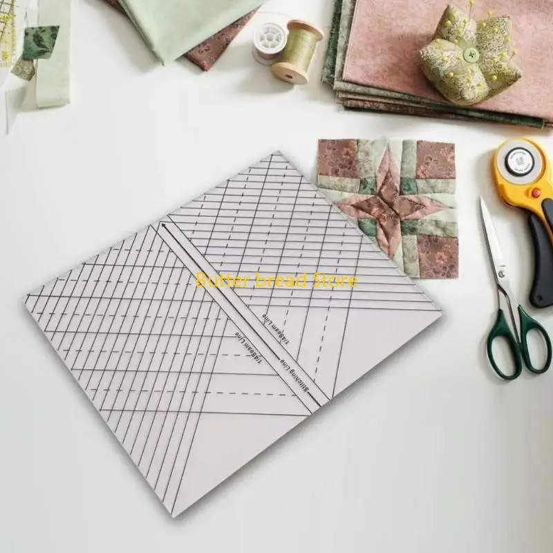W89C شفافة خياطة مسطرة مستقيمة 9.5 ''x 7.5'' للقماش اليدوية الحرف الملابس خياطة خياط مصمم لوازم
